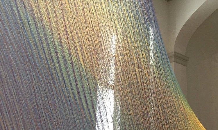 Art by Gabriel Dawe, Exhibition called Wonder, Smithsonian American Art Museum, Renwick Gallery