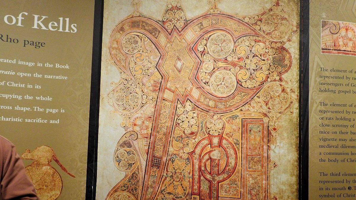 The Book of Kells at the Trinity College Library, Dublin, Ireland